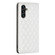Diamond Lattice Magnetic Leather Flip Phone Case for Samsung Galaxy A14 5G - White