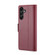 CaseMe 023 Butterfly Buckle Litchi Texture RFID Anti-theft Leather Phone Case for Samsung Galaxy A14 5G - Wine Red