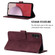 Crossbody 3D Embossed Flip Leather Phone Case for Samsung Galaxy A14 5G - Wine Red
