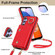 Zipper Card Bag Phone Case with Dual Lanyard for Samsung Galaxy A14 5G - Red
