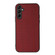 Accurate Hole Carbon Fiber Texture PU Phone Case for Samsung Galaxy A14 5G - Red