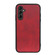 Accurate Hole Two-color Calf Texture PU Phone Case for Samsung Galaxy A14 5G - Red