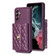 Horizontal Metal Buckle Wallet Rhombic Leather Phone Case for Samsung Galaxy A14 5G - Dark Purple