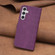 Plaid Embossed Leather Phone Case for Samsung Galaxy A14 5G - Purple