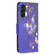 Colored Drawing Pattern Leather Phone Case for Samsung Galaxy A14 5G - Purple Butterfly