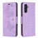 Embossing Two Butterflies Pattern Leather Case for Samsung Galaxy A14 5G - Purple