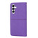 Woven Texture Stitching Magnetic Leather Phone Case for Samsung Galaxy A14 5G - Purple