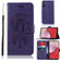 Global Wind Chime Owl Embossing Pattern Leather Phone Case for Samsung Galaxy A14 5G - Purple