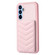 BF26 Wave Pattern Card Bag Holder Phone Case for Samsung Galaxy A14 5G - Pink