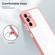 3 in 1 Clear TPU Color PC Frame Phone Case for Samsung Galaxy A14 5G - Pink