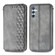 Cubic Grid Pressed Magnetic Leather Phone Case for Samsung Galaxy A14 5G - Gray