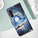 Colored Drawing Pattern Plain Weave Leather Phone Case for Samsung Galaxy A14 5G - Waves And Sun