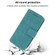 Embossed Stripes Skin Feel Leather Phone Case for Samsung Galaxy A14 5G - Dark Green