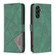 Magnetic Buckle Rhombus Texture Leather Phone Case for Samsung Galaxy A14 5G - Green