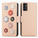 Stereoscopic Flowers Leather Phone Case for Samsung Galaxy A14 5G - Khaki