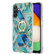 Splicing Marble Flower IMD TPU Phone Case Ring Holder for Samsung Galaxy A14 5G - Green