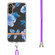 Flowers and Plants Series IMD TPU Phone Case with Lanyard for Samsung Galaxy A14 5G - Orchid Peony