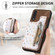 Retro Painted Zipper Wallet Back Phone Case for Samsung Galaxy A14 5G - Brown