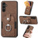 Retro Skin-feel Ring Card Wallet Phone Case for Samsung Galaxy A14 5G - Brown