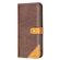 Color Matching Double Sewing Thread Leather Phone Case for Samsung Galaxy A14 5G - Brown