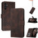 Cubic Skin Feel Flip Leather Phone Case for Samsung Galaxy A14 5G - Brown