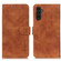 KHAZNEH Retro Texture Horizontal Flip Leather Phone Case for Samsung Galaxy A14 5G - Brown