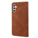 Skin Feel Splicing Leather Phone Case for Samsung Galaxy A14 5G - Brown