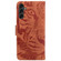 Tiger Embossing Pattern Horizontal Flip Leather Phone Case for Samsung Galaxy A14 5G - Brown
