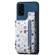 Retro Painted Zipper Wallet Back Phone Case for Samsung Galaxy A14 5G - Blue