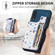 Retro Painted Zipper Wallet Back Phone Case for Samsung Galaxy A14 5G - Blue