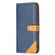 Color Matching Double Sewing Thread Leather Phone Case for Samsung Galaxy A14 5G - Blue