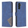 Magnetic Buckle Rhombus Texture Leather Phone Case for Samsung Galaxy A14 5G - Blue