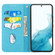 Woven Texture Stitching Magnetic Leather Phone Case for Samsung Galaxy A14 5G - Blue