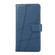 PU Genuine Leather Texture Embossed Line Phone Case for Samsung Galaxy A14 5G - Blue