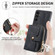 Crossbody Multi-function Zipper Wallet Phone Case for Samsung Galaxy A14 5G - Black
