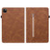 Skin Feel Solid Color Zipper Smart Leather Tablet Casefor iPad Pro 12.9 inch - Brown