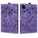 Cartoon Sakura Cat Embossed Smart Leather Tablet Casefor iPad Pro 12.9 inch - Purple