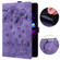 Cartoon Sakura Cat Embossed Smart Leather Tablet Casefor iPad Pro 12.9 inch - Purple