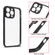 Frosted TPU + Transparent PC Phone Case for iPhone 12 Pro - Black