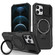 Sliding Camshield Magsafe Holder TPU Hybrid PC Phone Case for iPhone 12 Pro - Black