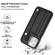 Shockproof Leather Phone Case with Wrist Strap for iPhone 12 Pro - Black