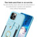 BF27 Metal Ring Card Bag Holder Phone Case for iPhone 12 Pro - Blue