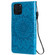 Pressed Printing Sunflower Pattern Horizontal Flip PU Leather Case Holder & Card Slots & Wallet & Lanyard for iPhone 12 Pro - Blue