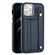 Shockproof Leather Phone Case with Wrist Strap for iPhone 12 Pro - Blue