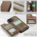 CaseMe C22 Card Slots Holder RFID Anti-theft Phone Case for iPhone 12 Pro - Brown