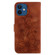 Lily Embossed Leather Phone Case for iPhone 12 Pro - Brown