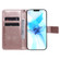 Pressed Printing Sunflower Pattern Horizontal Flip PU Leather Case Holder & Card Slots & Wallet & Lanyard for iPhone 12 Pro - Rose Gold