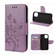 Butterfly Flower Pattern Horizontal Flip Leather Case with Holder & Card Slots & Wallet for iPhone 12 Pro - Light Purple