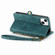 Geometric Zipper Wallet Side Buckle Leather Phone Case for iPhone 12 Pro - Green