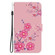 Crystal Texture Colored Drawing Leather Phone Case for iPhone 12 Pro - Cherry Blossoms